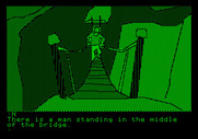 Tracer Sanction, The for Apple II - Who's this man blocking the path?