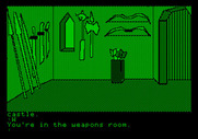 Tracer Sanction, The for Apple II - The castle weapons room...