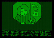 Tracer Sanction, The for Apple II - Opening a bank account...