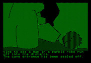 Tracer Sanction, The for Apple II - A man runs off into the distance.