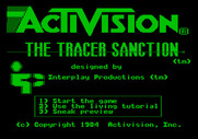 Tracer Sanction, The for Apple II - Title screen.