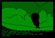 Tracer Sanction, The for Apple II - Hmm, what's hiding behind these bushes?