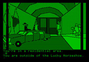 Tracer Sanction, The for Apple II - Outside a casino...