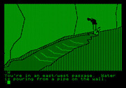 Tracer Sanction, The for Apple II - Water pours from a pipe...