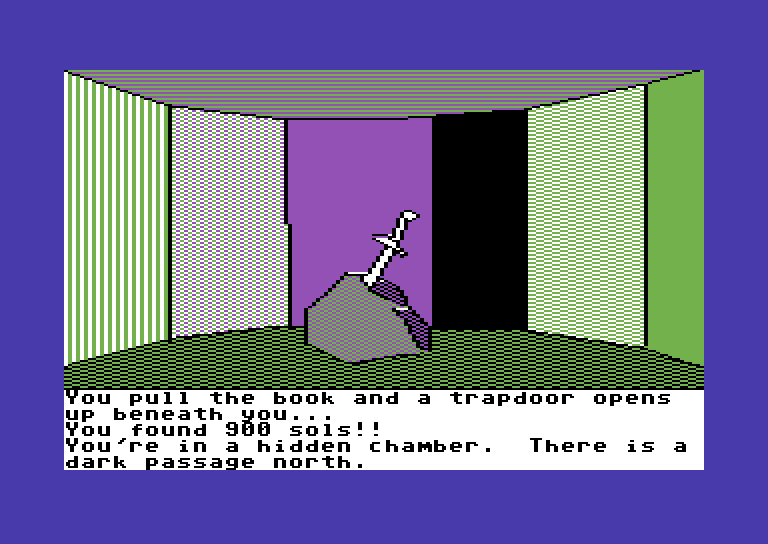 Tracer Sanction, The Commodore 64 Screenshot: A sword in the stone.