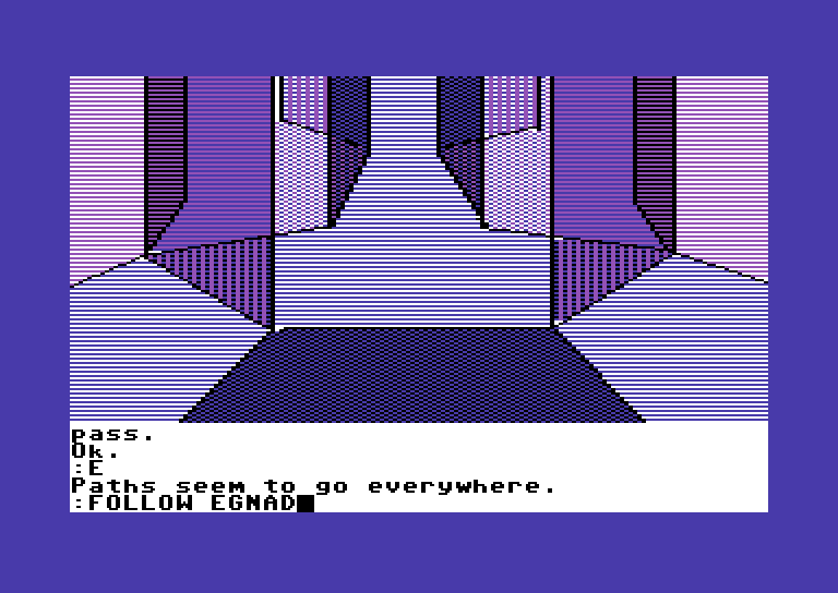 Tracer Sanction, The Commodore 64 Screenshot: It's easy to get lost here.