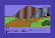 Tracer Sanction, The for Commodore 64 - A cave is in the distance.
