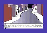Tracer Sanction, The for Commodore 64 - Exploring the streets of Sonex.