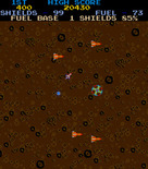 Moon War for Arcade - Here's a fuel base under attack.