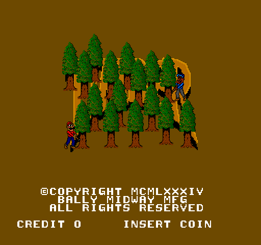 Timber Arcade Screenshot: The game title is hidden behind these trees.