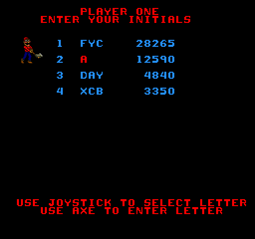 Timber Arcade Screenshot: A new high score!