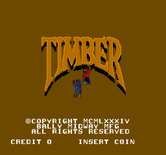 Timber for Arcade - Title screen.