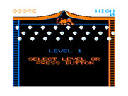 Clowns and Balloons for TRS-80 Color Computer - Press button to begin.
