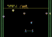 Clowns and Balloons for Atari 8-bit - Only a few balloons left...