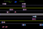 Pacific Coast Highway for Atari 8-bit - Game start.