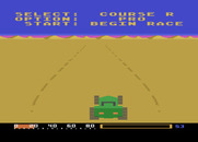 Baja Buggies for Atari 8-bit - Game options screen.