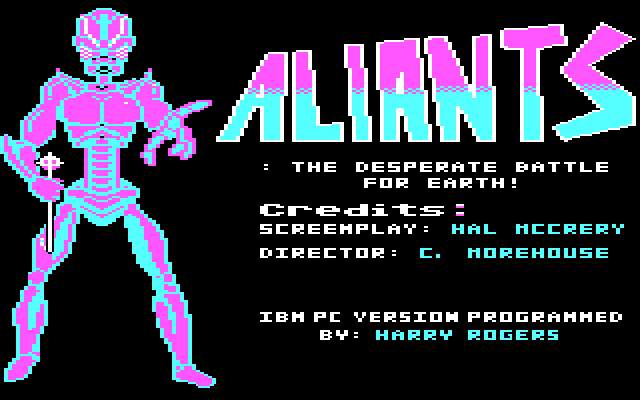 Aliants: The Desperate Battle For Earth! IBM PC/Compatibles Screenshot: Game credits.