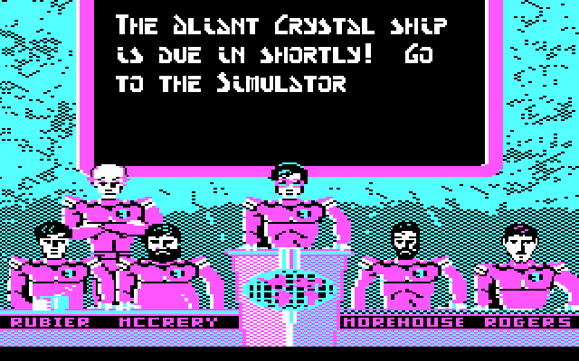 Aliants: The Desperate Battle For Earth! IBM PC/Compatibles Screenshot: Mission briefing; time to head to the simulator first!