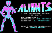 Aliants: The Desperate Battle For Earth! for IBM PC/Compatibles - Game credits.