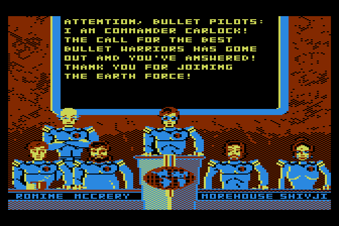 Aliants: The Desperate Battle For Earth! Atari 8-bit Screenshot: Briefing...