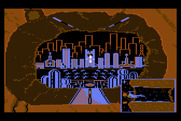 Aliants: The Desperate Battle For Earth! for Atari 8-bit - A closer view...keep the ship on track!