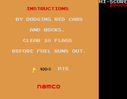 Rally-X for Arcade - Game instructions.