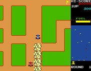Rally-X for Arcade - Use smoke screen to try to block your opponents.