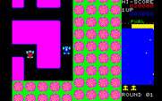 Rally-X for Sharp X1 - On a collision course, better turn around!