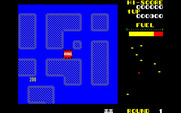 Rally-X for Fujitsu FM-7 - Bang! I crashed into another car!