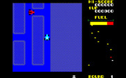 Rally-X for Fujitsu FM-7 - Another car approaches, I better turn around...