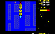 Rally-X for Fujitsu FM-7 - Use the smoke screen to help evade other cars...