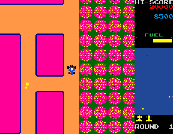 New Rally-X Arcade Screenshot: Here's another flag...