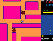 New Rally-X for Arcade - The challenging stage has numerous rocks blocking the path...