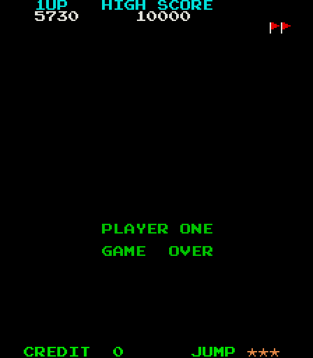 Amidar Arcade Screenshot: Game over.