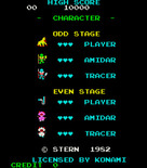 Amidar for Arcade - Game attract mode.