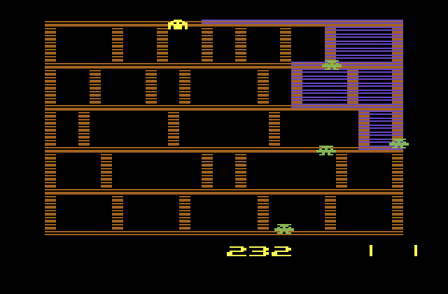 Amidar Atari 2600 Screenshot: Game start.