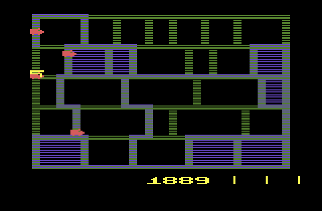Amidar Atari 2600 Screenshot: I've been caught!