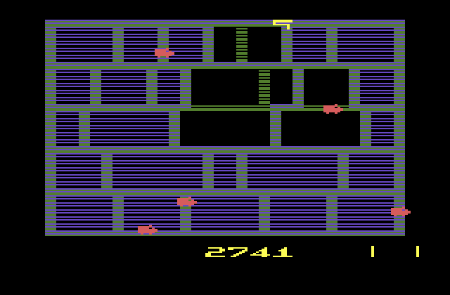 Amidar Atari 2600 Screenshot: Just a few more sections to go...