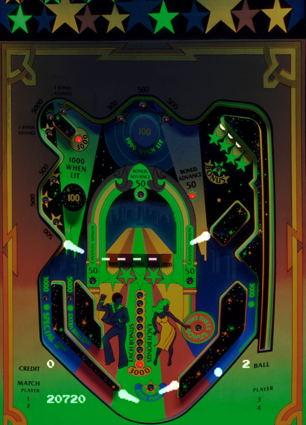 Video Pinball Arcade Screenshot: Another ball lost down the alley on the right...