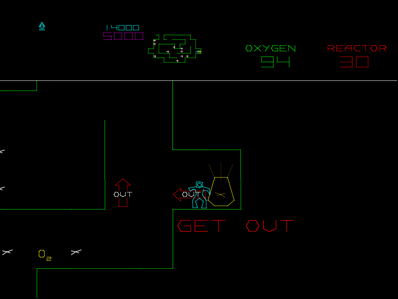 Adventures of Major Havoc, The Arcade Screenshot: Time to escape!