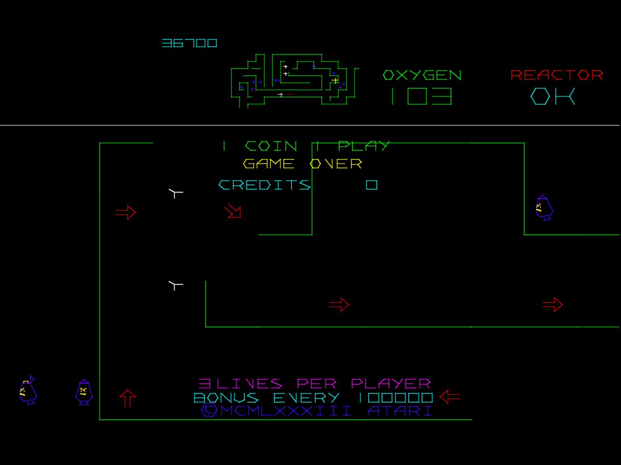 Adventures of Major Havoc, The Arcade Screenshot: Game over.