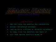 Adventures of Major Havoc, The for Arcade - Game instructions scroll by...