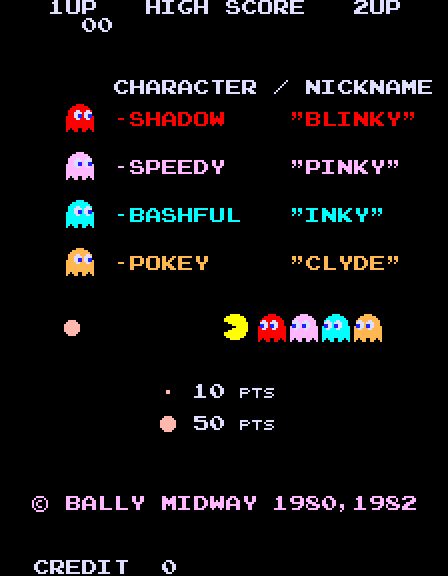 Pac-Man Plus Arcade Screenshot: Game attract mode.