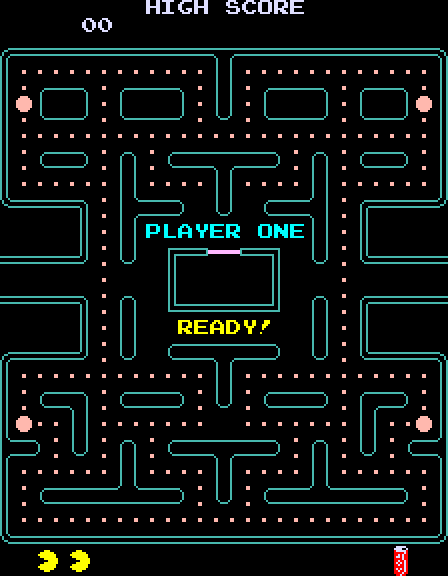 Pac-Man Plus Arcade Screenshot: Ready player one!