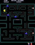 Pac-Man Plus for Arcade - Pac-Man can eat ghosts when they are blue...