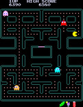 Pac-Man Plus for Arcade - The game gets faster as the levels progress...