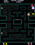 Pac-Man Plus for Arcade - Uh oh, trapped in a corner!
