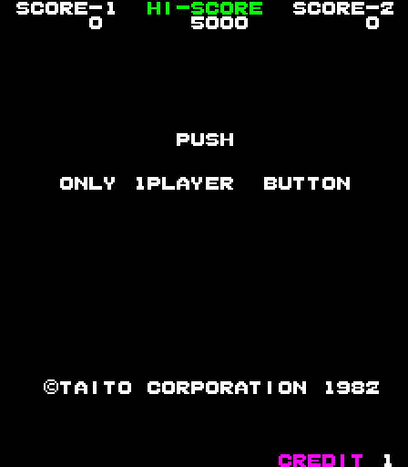 Alpine Ski Arcade Screenshot: Press one player start button to begin!