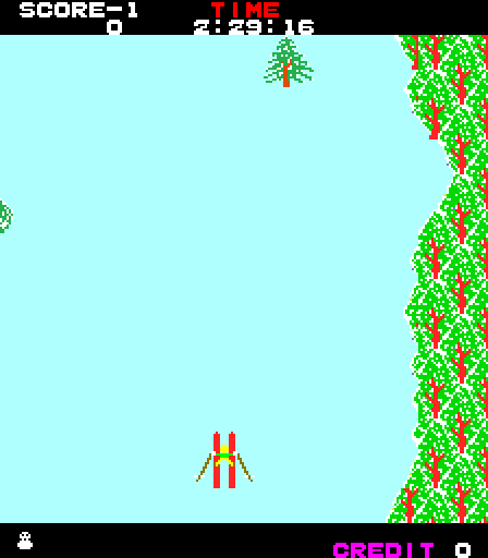 Alpine Ski Arcade Screenshot: Game start.