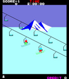 Alpine Ski for Arcade - Game introduction; riding the ski lift.